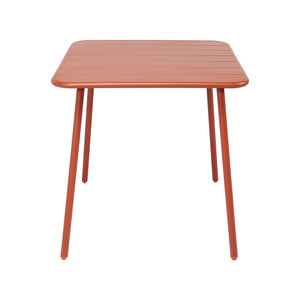 Tavolo da pranzo da giardino 4 posti 70x70 cm terracotta Bergame — packshot vista frontale