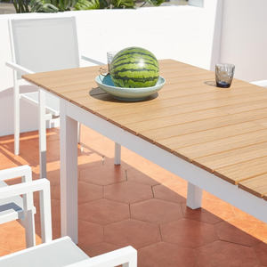 tavolo da giardino estensibile 8 posti alluminio legno madeira ambiente pasteque tavolo concept u