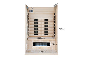 Sauna infrarossi a 2 posti in legno cromoterapia Narvik dimensioni