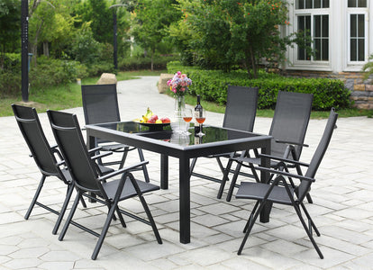 Ravenne 16 Set da giardino in alluminio grigio 6 posti