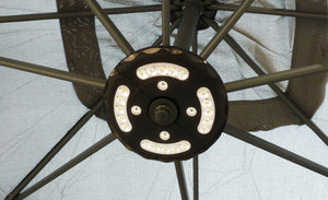 Ombrellone decentrato con LED de 3 x 3 m Solenzara ecru zoom 2