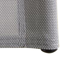 Lettino a dondolo in acciaio grigio e textilene