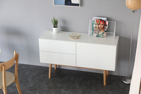 Credenza bassa in stile scandinavo 2 cassetti 1 anta