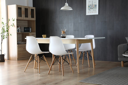 Tavolo da pranzo Kitilla con gambe in legno