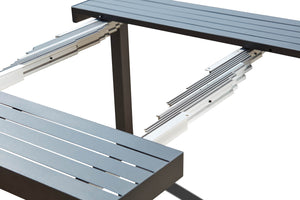 Consolle allungabile in alluminio con zoom 2-10 posti