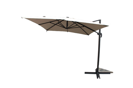 Ombrellone Rettangolare con LED Ecru