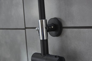 Colonna doccia orientabile con monocomando nero