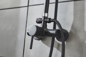 Colonna doccia orientabile con monocomando 'square' nera