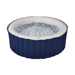 Spa gonfiabile rotonda perla blu su sfondo bianco