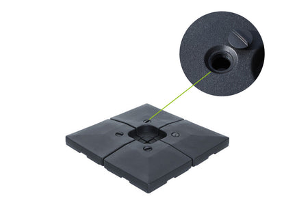 Pesi per ombrelli HPDE x4 su sfondo bianco