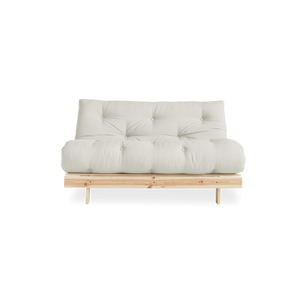 Panca in legno con materasso futon beige naturale 140 cm Zoom 2 Roots