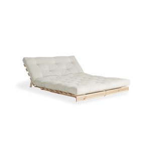 Panca in legno con materasso futon beige naturale 140 cm Zoom 3 Roots