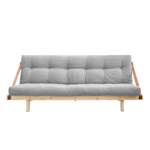 Divano letto futon con materasso 2 posti Grigio chiaro JUMP zoom 3
