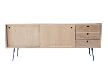 Mobile TV scandinavi in teak ​​2 armadi e 3 cassetti