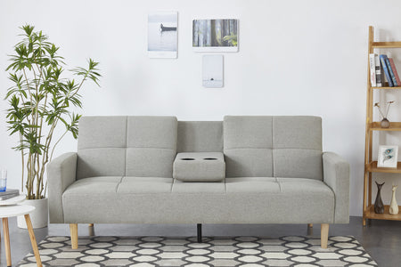 Divano letto 3 posti grigio oslo