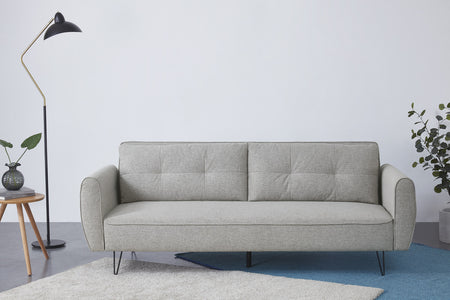 Divano di design trasformabile 3 posti grigio chiaro