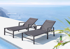 2 lettini prendisole grigio scuro concept u