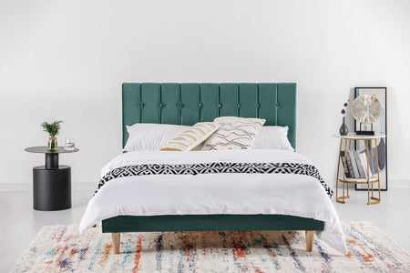 Letto velluto verde 160 cm
