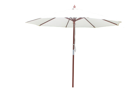 Ombrello rotondo in legno con tela ecru concept u