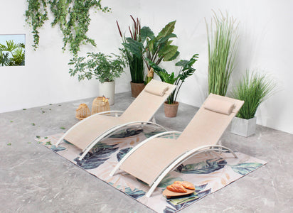 Set di 2 sedie a sdraio Bahia Ecru concept u
