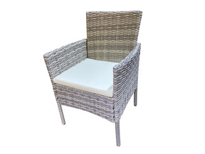 Set da giardino 4 posti in resina intrecciata Beige e bianco zoom 2 concept u