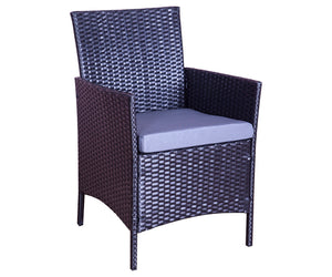 Set da giardino 4 posti in resina intrecciata Nero e grigio zoom 3 concept u