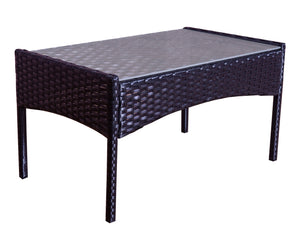 Set da giardino 4 posti in resina intrecciata Nero e nero zoom 4 concept u
