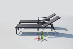 Set di 2 lettini prendisole Grigio scuro concept u