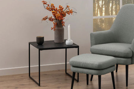 Tavolino quadrato grigio industriale pluton concept u