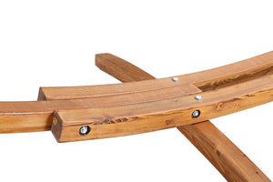Zoom base supporto hamac con legno supporto hamac su piedi di legno Lagoa marrone ecru concept-u