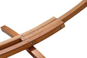 Zoom struttura base taile hamac con supporto di legno hamac su piedi di legno lagoa marrone concept-u
