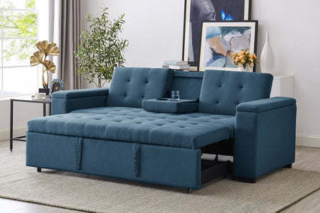 Divano di design Noho trasformabile a 4 posti blu petrolio