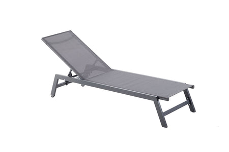 set di 2 sedie a sdraio e tavolino Grigio 2 concept u