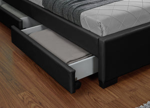 struttura letto design led 140x190 con cassetti in finto nero Enfield concept-u zoom 2 concept u